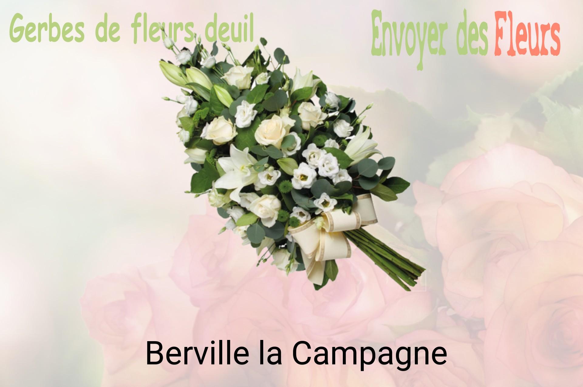 Gerbe de fleurs de deuil livrée à Berville-la-Campagne