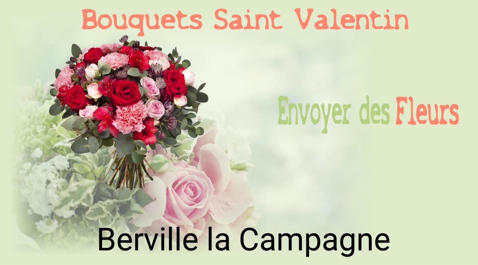 Roses de Saint-Valentin livrées à Berville-la-Campagne